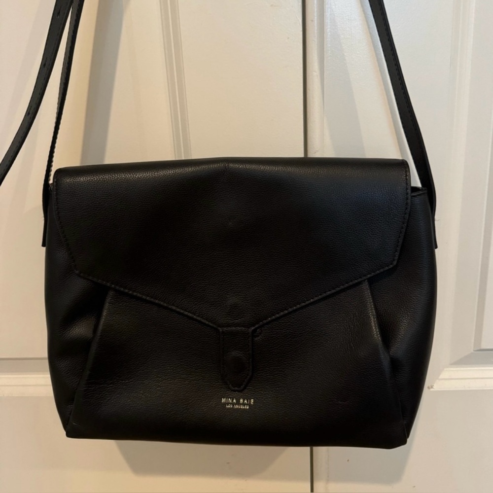 Mina Baie “Audrey” Leather Crossbody Bag